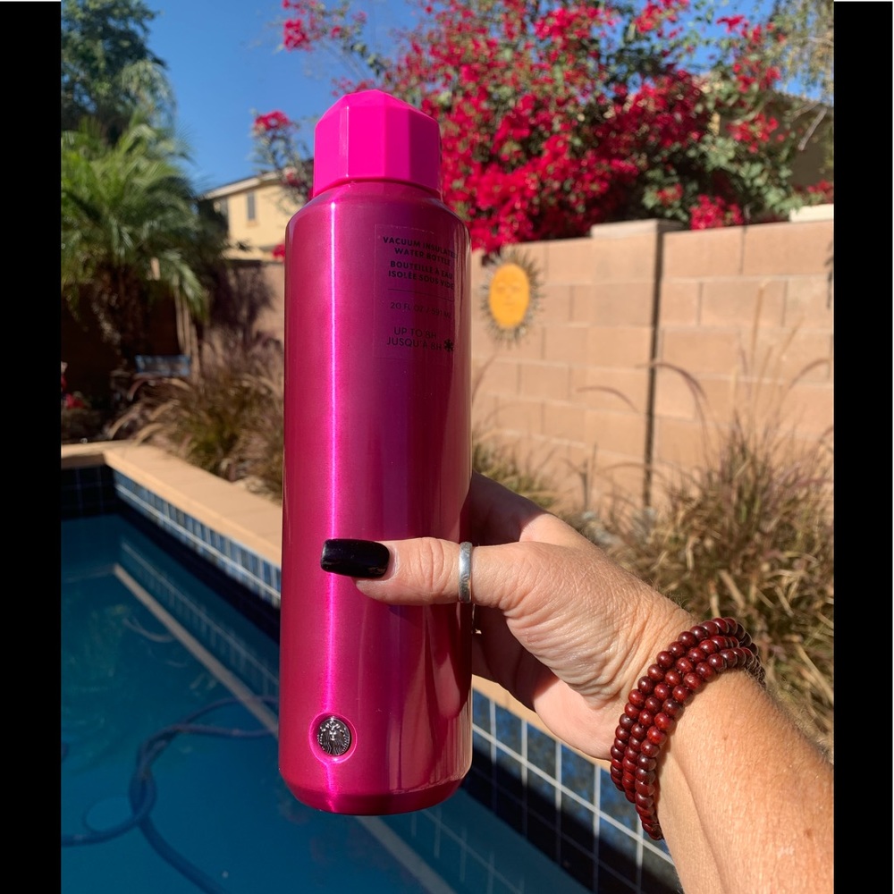 Starbucks 2021 Holiday Collection Hot Pink SS tumbler 20oz